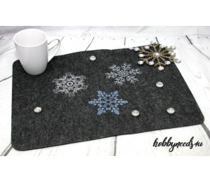 Stickserie - Schneeflocken Line Art